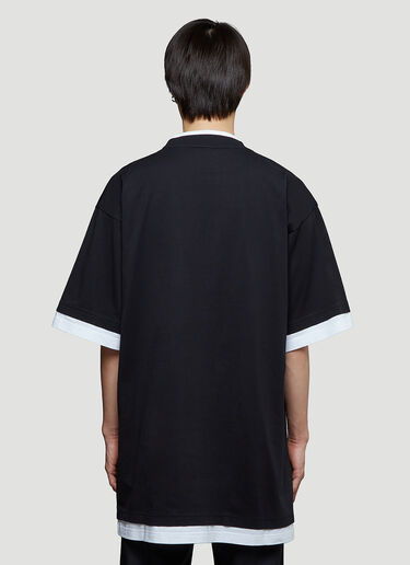 Balenciaga Oversized Double-Layer T-Shirt Black bal0143014