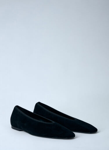 Minimalist Suede Ballerinas Flats TOTEME Minimalist Suede Ballerinas Flats Black tot0261037