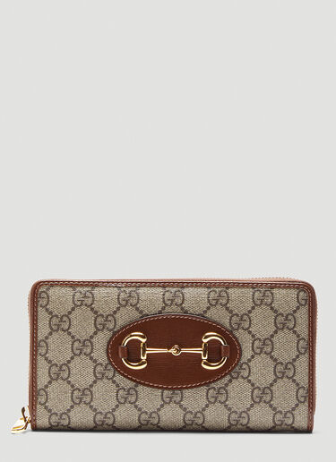 Gucci 1955 Horsebit Zip-Around Wallet Beige guc0243137