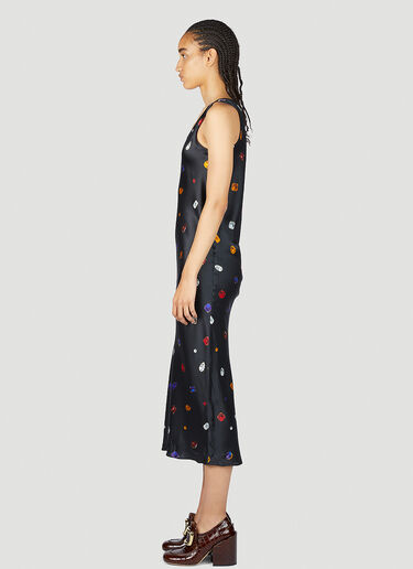 Sportmax ジェムストーンプリント シルクワンピース ブラック spx0253014