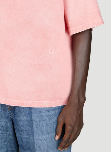 Bottega Veneta Washed-Out Jersey Polo Shirt Pink bov0155005