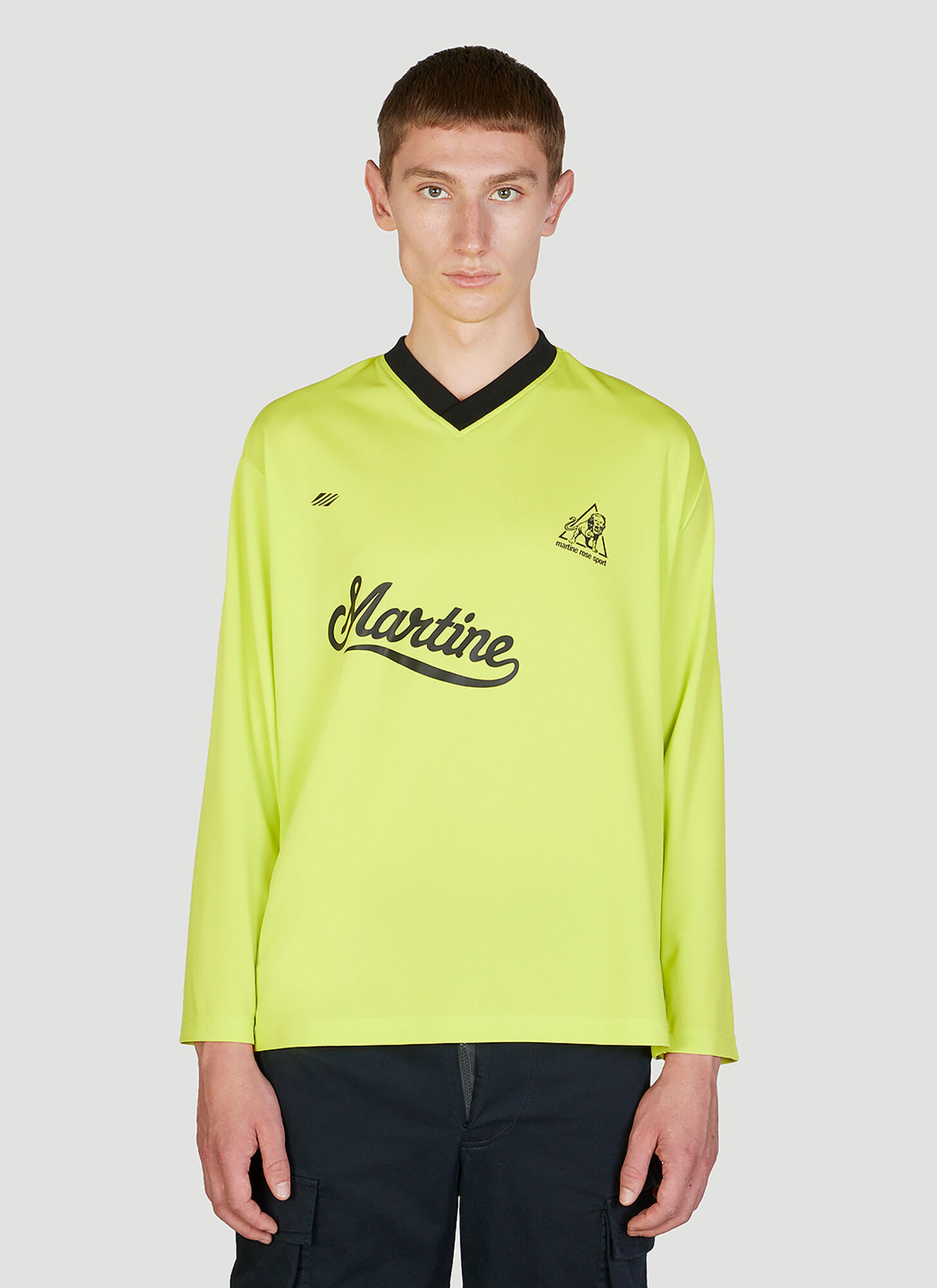 Shop Martine Rose Long Sleeve Football Top In Yellow