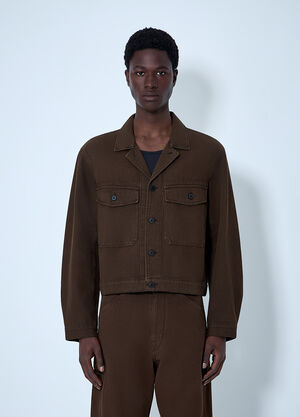 Lemaire Cotton Twill Jacket Brown lem0164007