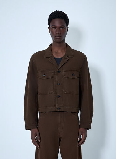 Lemaire Cotton Twill Jacket Brown lem0164007