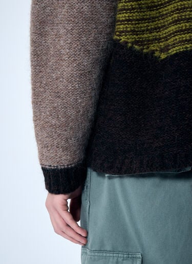 Boxy Knit Sweater Brain Dead Boxy Knit Sweater Brown bra0158010