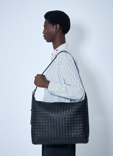 Bottega Veneta Medium Traveler Shoulder Bag Black bov0159028