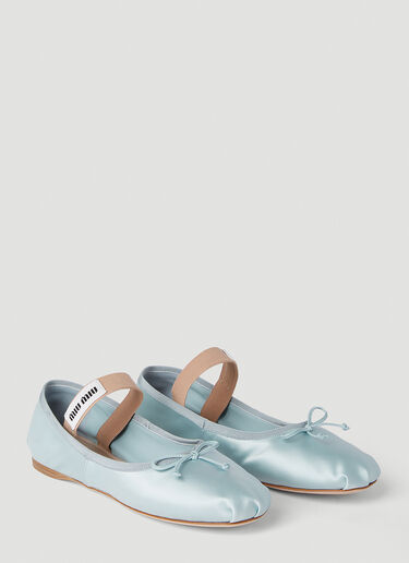 Miu Miu Ballerina Flats Blue miu0252028