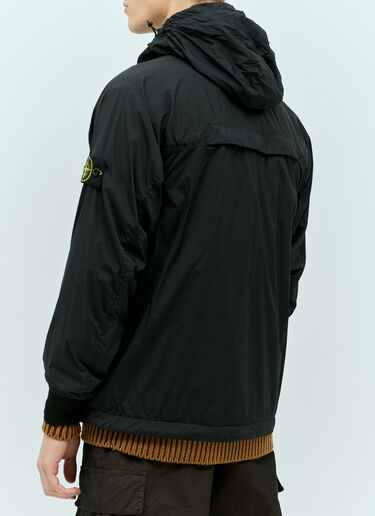 Stone Island Nylon Hooded Jacket Black sto0156042
