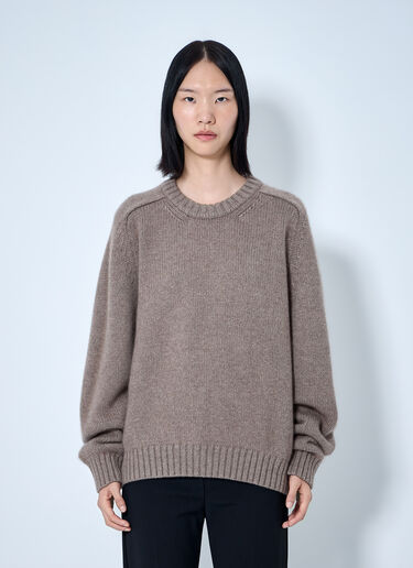 LN-CC® - Khaite: Mae Cashmere Sweater - Beige Khaite Mae Cashmere Sweater Beige kha0265014
