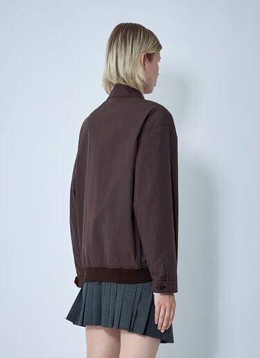 Miu Miu Panama Cotton Blouson Jacket Brown miu0261012