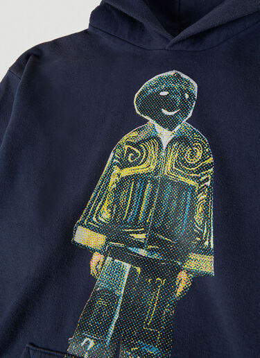 DRx FARMAxY FOR LN-CC Graphic Print Hooded Sweatshirt Blue drx0349030