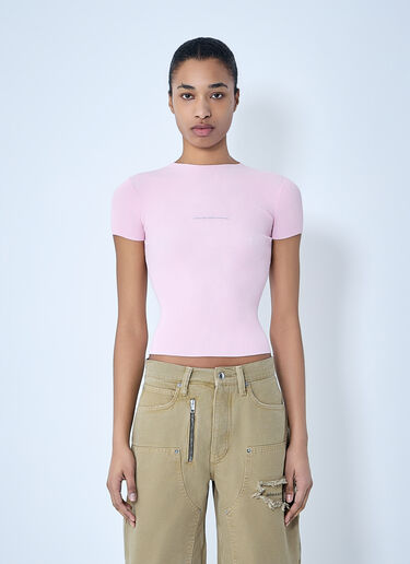 Alexander Wang Logo Short Sleeve T-Shirt Pink awg0264002