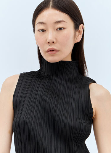 Pleats Please Issey Miyake 褶裥高领上衣 黑色 plp0256011