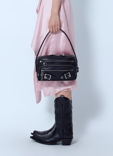 LN-CC® - Acne Studios: Camero Party Belts Shoulder Bag - Black Acne Studios Camero Party Belts Shoulder Bag Black acn0265032