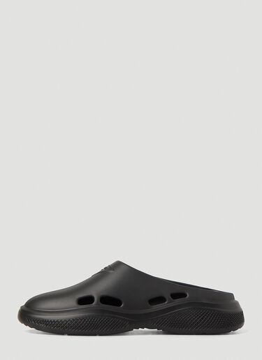 Logo Embossed Foam Mules Prada Logo Embossed Foam Mules Black pra0149039