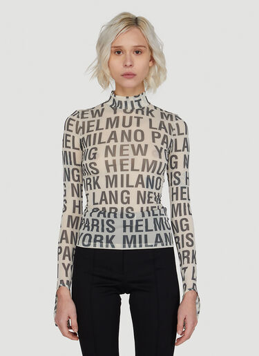 Destination Print Top Helmut Lang Destination Print Top White hlm0247004