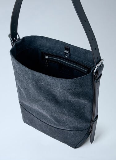 Lemaire Small Belted Tote Bag Black lem0164019