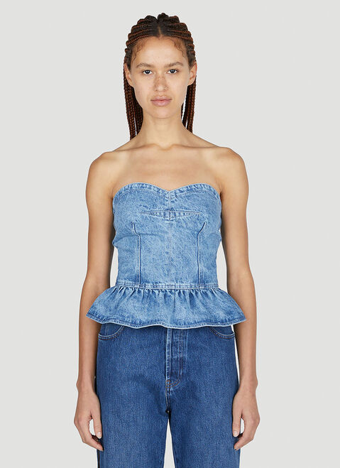 Isabel Marant Étoile ソリジニア デニムビスチェトップ クリーム ibe0251003