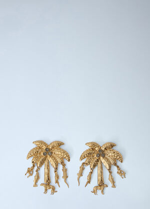 Jacquemus Les Boucles Palmier Earrings Gold jac0266036
