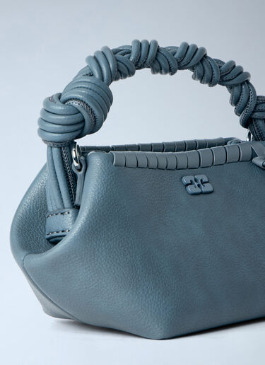 GANNI Bou Mini Tressé Handbag Blue gan0266028