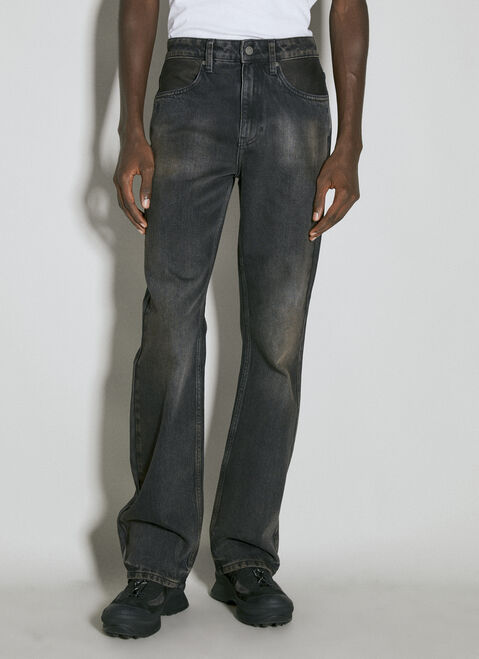 Guess USA ステインデニムフレアパンツ ブラック gue0154005