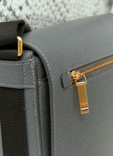Thom Browne Reporter Leather Crossbody Bag Grey thb0154009
