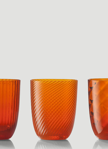NasonMoretti Set of Six Idra Water Glass Orange wps0644541