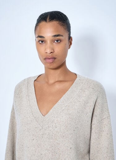 LN-CC® - RÓHE: Classic Mouliné Jumper - Beige RÓHE Classic Mouliné Jumper Beige roe0265016