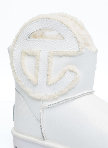 UGG x Telfar 徽标迷你皱面靴  白色 ugt0354019