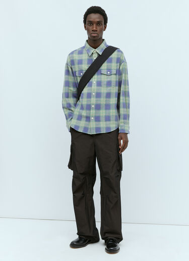 Visvim Pioneer Khadi Check Shirt Green vis0154004