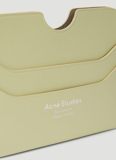 Acne Studios Logo Print Card Holder Green acn0152060