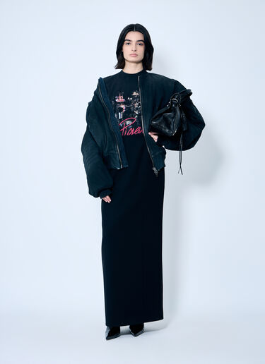 Balenciaga Hourglass Maxi Skirt Black bal0259008