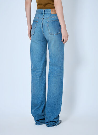 LN-CC® - Saint Laurent: Flared High-Waisted Five-Pocket Jeans - Blue Saint Laurent Flared High-Waisted Five-Pocket Jeans Blue sla0263011