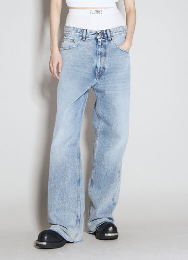 MM6 Maison Margiela 平织裤腰牛仔裤 蓝色 mmm0254011