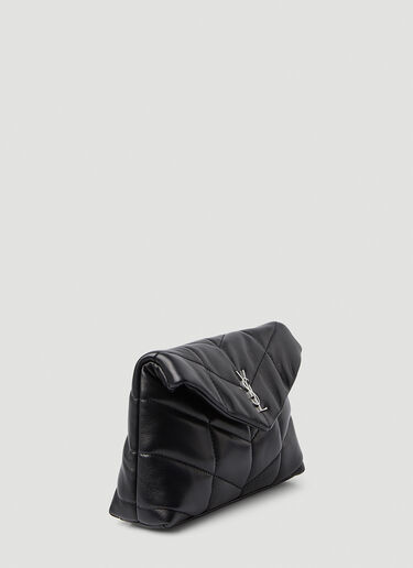 Saint Laurent Puffer Pouch Clutch Bag Black sla0249187