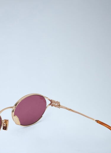 Miu Miu MU 52YS Oval Sunglasses Gold lmu0364003