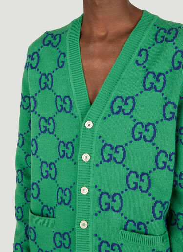 Gucci GG Jacquard Cardigan Green guc0147036