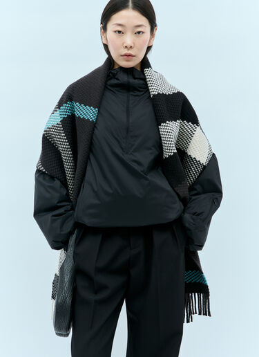 Check Wool Scarf Burberry Check Wool Scarf Brown bur0255001