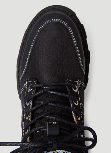 GANNI Cleated Hiking Boots Black gan0250023
