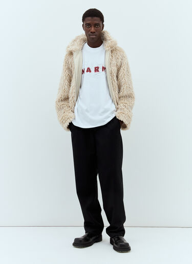 Logo Print T-Shirt Marni Logo Print T-Shirt White mni0157005