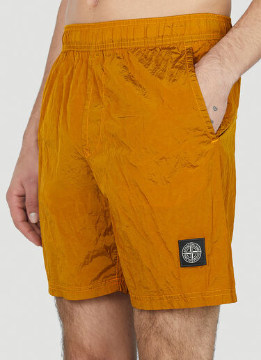 Stone Island Compass Patch Swim Shorts Orange sto0152044