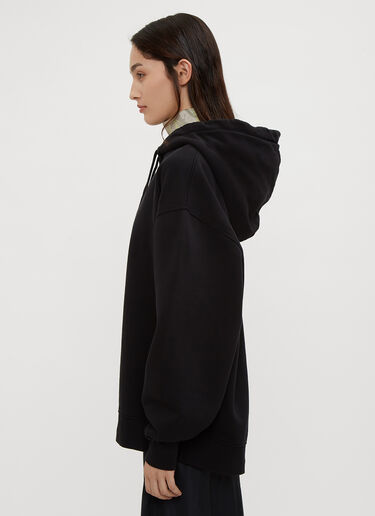 Acne Studios Logo Motif Hooded Sweatshirt Black acn0234035