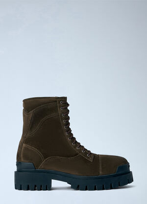 Balenciaga Combat Strike L20 Ankle Boots Olive bal0165030
