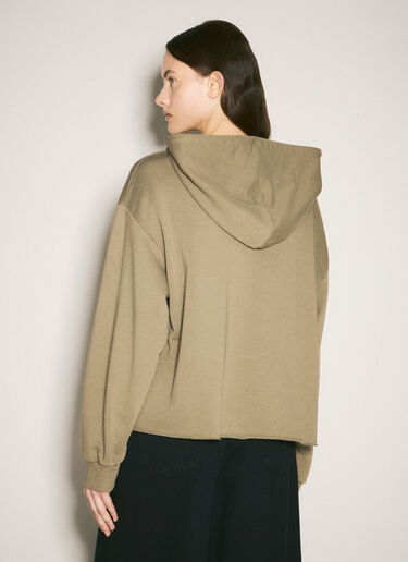 MM6 Maison Margiela Logo Patch Hooded Sweatshirt Green mmm0257004