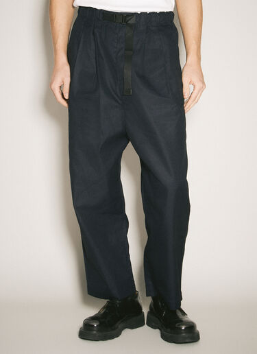 Comme des Garçons Homme 면 혼방 벨티드 팬츠  네이비 cdh0158011