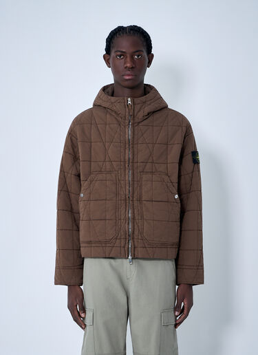 Stone Island Short Parka Jacket Brown sto0164061
