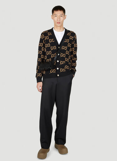 GG Jacquard Cardigan Gucci GG Jacquard Cardigan Black guc0152026