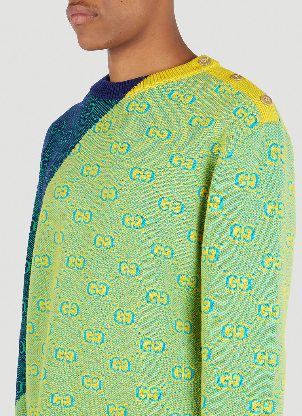 Gucci GG Jacquard Colour Block Sweater LN CC