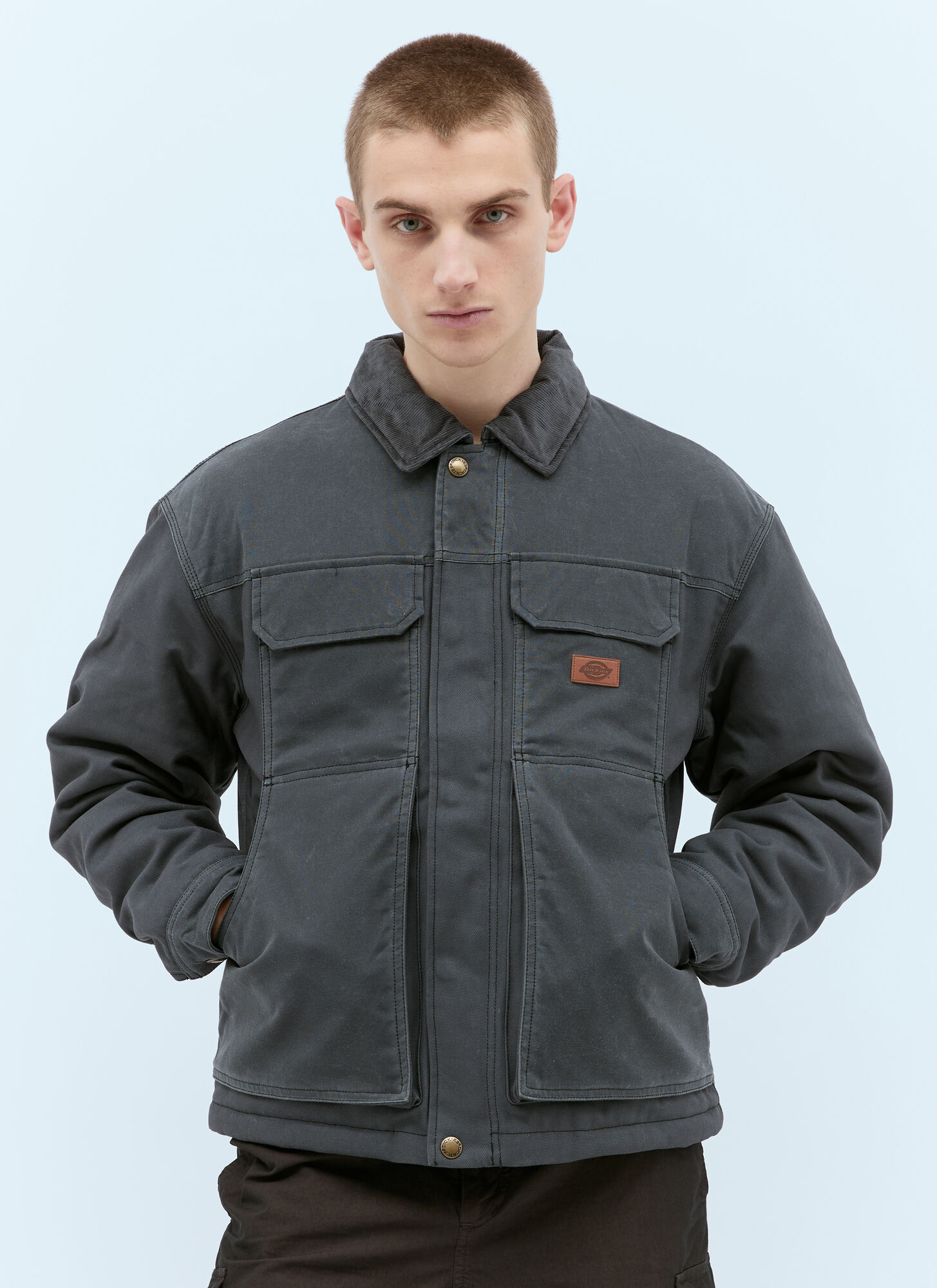 Shop Dickies Lucas Waxed Jacket In Grey