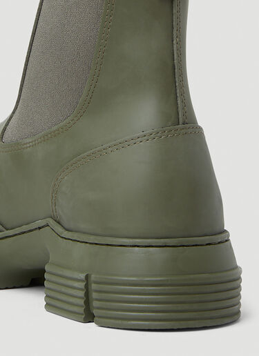 GANNI Rubber City Boots Green gan0253086